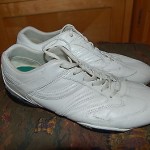 HUGO BOSS White Leather Tie Up Sneakers..Size 42/9..L@@K!