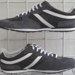 HUGO BOSS ORANGE ORLENNO DARK GRAY/WHITE SUEDE 704349754203 MEN WALKING SHOES 9