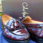 COLE HAAN MEN’S BURGUNDY CORDOVAN LEATHER KILTIE TASSEL LOAFERS SHOES 8.5D