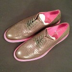 Cole Haan Nike Air Franklin EVA Wingtip Oxfords 9 Mens Gray Pink White Details