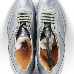 HUGO BOSS BLACK LABEL ATTLO GRAY CASUAL SNEAKERS SHOES 100% LEATHER NEW SZ 10