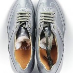 HUGO BOSS BLACK LABEL ATTLO GRAY CASUAL SNEAKERS SHOES 100% LEATHER NEW SZ 10
