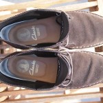 Clarks desert boot, brown suede, size 10