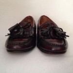Men’s 9.5 COLE HAAN Dark Brown Leather Lined Kiltie Tassel Loafers Slip On Shoes