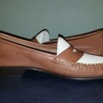 Cole Haan Mens Tan & White Italian Leather Loafers, Size 8.5, EUC