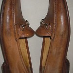 Men’s COLE HAAN Gold HORSE BIT Shoes LOAFERS Sz 12M  Med BROWN Leather SLIP ON