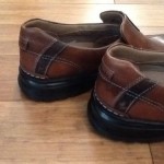 Mens BROWN Leather Casual Dress Slip On Loafer Shoe Size 11 CLARKS 70846