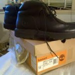 Timberland Men’s Chukka Boots Black Leather 9 1/2