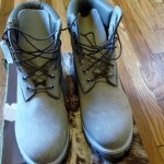Timberland Mens 6inch Premium Waterproof Nubuck Boot VERY RARE LITE GREY COLOR