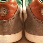 DIESEL MEN’S LOUNGE LACE-UP SNEAKERS WHITE GREEN GRAY 12 MEDIUM $125  HNPZ