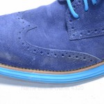 Cole Haan Lunargrand C11095 10 blue suede Oxford Wingtip Bright Laced shoe $198