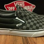 **** Vans Mens Shoes Classic Slip-On Checker Black/Pewter Size 10 ****