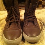 DIESEL Full Leather Lace & Zip Hightop Boots Sneakers Shoes 12 (45 Neiman Marcus