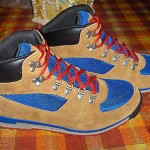 Timberland GT Scramble Mid Men’s Hiking Boots Wheat Brown/Blue/Red Leather 2215R