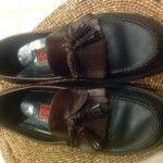 Men’s Cole Haan Two Tone Tassel Loafer Black Brown 11 B