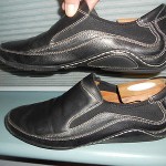 Cole Haan Nike Air Men’s Black Leather Slip On Loafers Sz 10.5 M  Driving Shoes