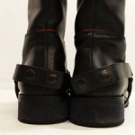 Original HUGO BOSS Black Leather Motorcycle Biker Tall Boots Shoes sz 11 44