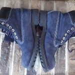 Super TIMBERLAND BOOTS Mens 9.5 M  Blue Leather Work Boots EUC