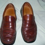 m COLE HAAN NIKE AIR BROWN LEATHER PENNY LOAFERS MENS 9.5 M