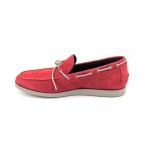 Cole Haan Air Mason Camp Moccasin Mens Red Nubuck Leather Boat Shoes