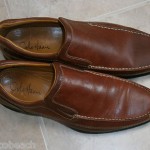 COLE HAAN Nike Air Pebbled BROWN Leather Slip On Moc Loafers Men R=12 M L=13 M