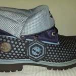 Timberland Roll Top Mens Navy & BabyBlue Breathability Vent-Tech Series Boots 10