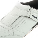 Diesel Keep 00YD15-PR874-H1573 White Gunmetal Velcro Leather Casual Shoes Men