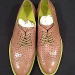 Cole Haan Nike Air Franklin Wingtip EVA Oxfords 9 Mens Light Brown Leather