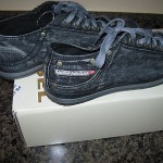 DIESEL EXPOSURE LOW I CANVAS SNEAKERS BLACK Sz: US 10.5 EUR 44