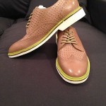 Cole Haan Nike Air Franklin Wingtip EVA Oxfords 9 Mens Light Brown Leather