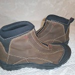CLARKS MUCKERS MEN NICE RUSTIC BROWN LEATHER ZIP-UP WATERPROOF CHUKKA BOOTS 10M