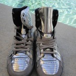 Hugo Boss Metallic Silver Mens Casual Shoes Sneaker 9.5  Retail $150 used once!
