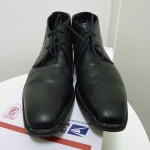 Hugo Boss black leather lace-up chukka ankle desert boots 9.5M gentle used