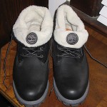 Mens TIMBERLAND black roll down boots  sz 10  Exc cond