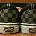 **** Vans Mens Shoes Classic Slip-On Checker Black/Pewter Size 10 ****