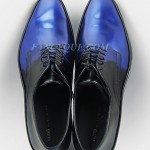 HUGO BOSS BLACK LABEL BLACK & BLUE SHOES 100% LEATHER NEW SZ 11 44 MADE IN ITALY