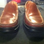 COLE HAAN Mens Brown Leather Loafers NIKE AIR Size 8 M.