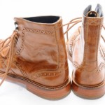 Cole Haan Harrison C10965 8.5 m Whiskey brown wingtip brogue boot shoe