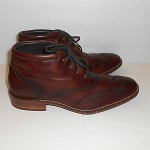 Cole Haan Nike Air Liam Chukka Wing Tip Boots Dark Brown Mens Size 8 EUC
