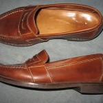 MENS 10 M BROWN LEATHER COLE HAAN SLIP ON PENNY LOAFERS CASUAL DRESS SHOES