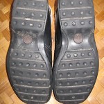 MEN’S COLE HAAN BLACK W/BROWN HEEL TRIM LOAFERS SHOES SIZE 9M