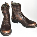 $450 NEW Diesel ELWOOD Brown Leather Distressed Double Strap Buckle Boots 13