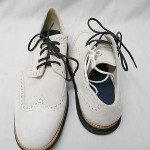 NEW Cole Haan Mens White Lunargrand Leather Wingtip Oxford Shoes Size 9.5 M