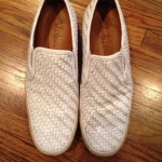 Cole Haan White Woven Leather Slip-on Shoes Sz 10M