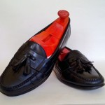 Cole Haan city leather tassel loafers slip ons mens black mexico 10.5 B