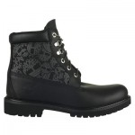 Timberland 6 inch Panel Mens Boots Black Leather 47586 Sz 7.5 M