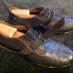 Cole Haan Mens Brown Leather Shoes Velcro 10 M Nike Air Used Great Condition
