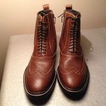 Mens Cole Haan Nike Air Brown Snake-Stamped Leather Ankle Boots Size 8 1/2