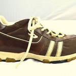 Brown White Leather Mesh Canvas DIESEL 1 Hand Control Skater Sneakers Shoes 10.5