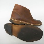 CLARKS ORIGINALS DESERT BOOT OILED BROWN LEATHER BOOTS MENS 10-M CREPE SOLES